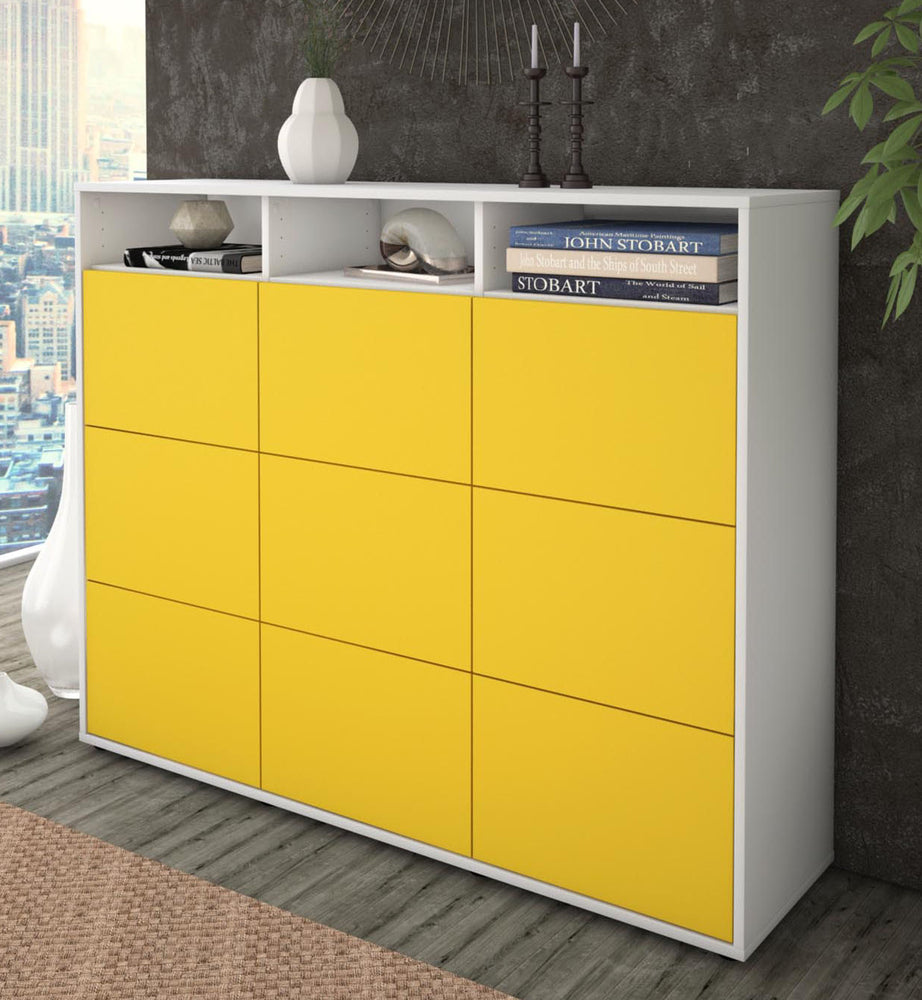 Highboard Sofia, Gelb Studio (136x108x35cm) - Dekati GmbH