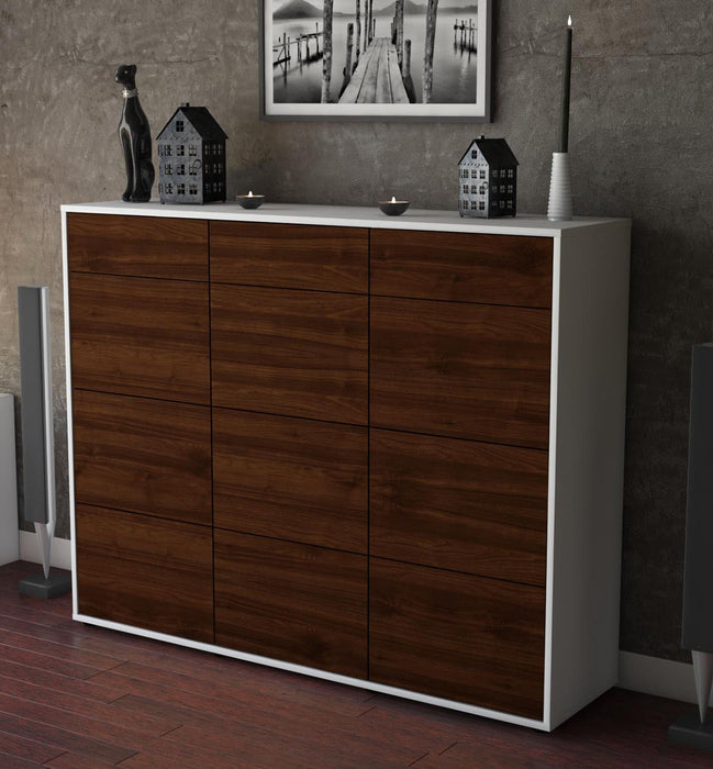 Highboard Stefanie, Walnuss Studio (136x108x35cm) - Dekati GmbH