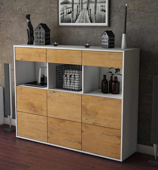 Highboard Stella, Eiche Studio (136x108x35cm) - Dekati GmbH