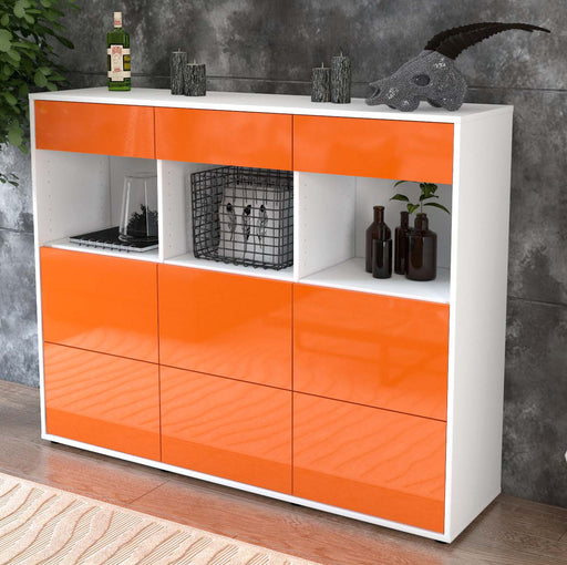 Highboard Stella, Orange Studio (136x108x35cm) - Dekati GmbH