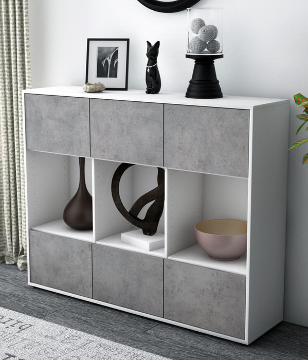 Highboard Suna, Beton Studio (136x108x35cm) - Dekati GmbH