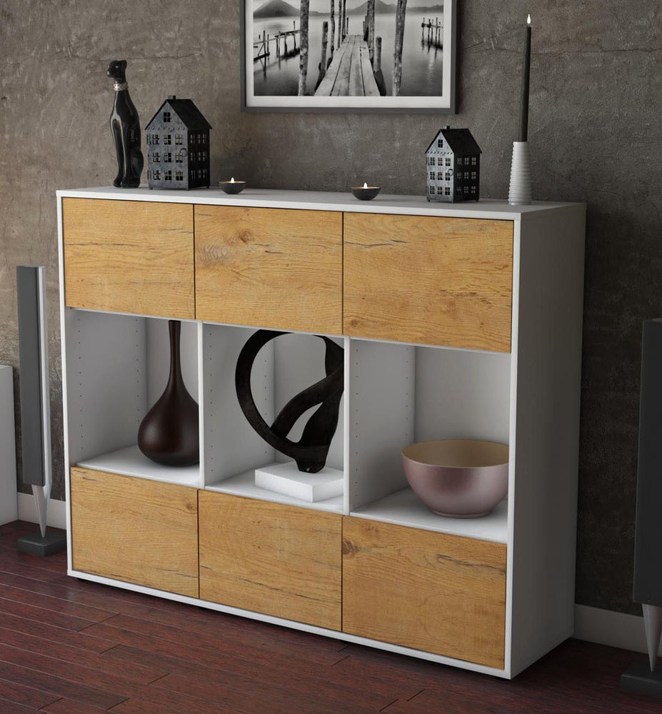 Highboard Suna, Eiche Studio (136x108x35cm) - Dekati GmbH