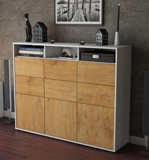 Highboard Tatiana, Eiche Studio (136x108x35cm) - Dekati GmbH