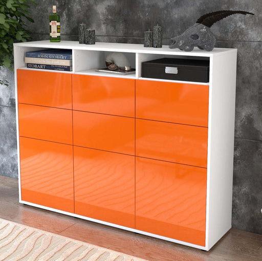Highboard Tatiana, Orange Studio (136x108x35cm) - Dekati GmbH