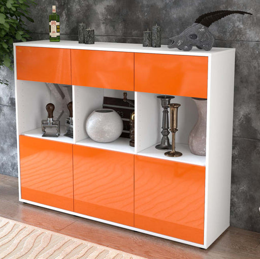 Highboard Tessa, Orange Studio (136x108x35cm) - Dekati GmbH