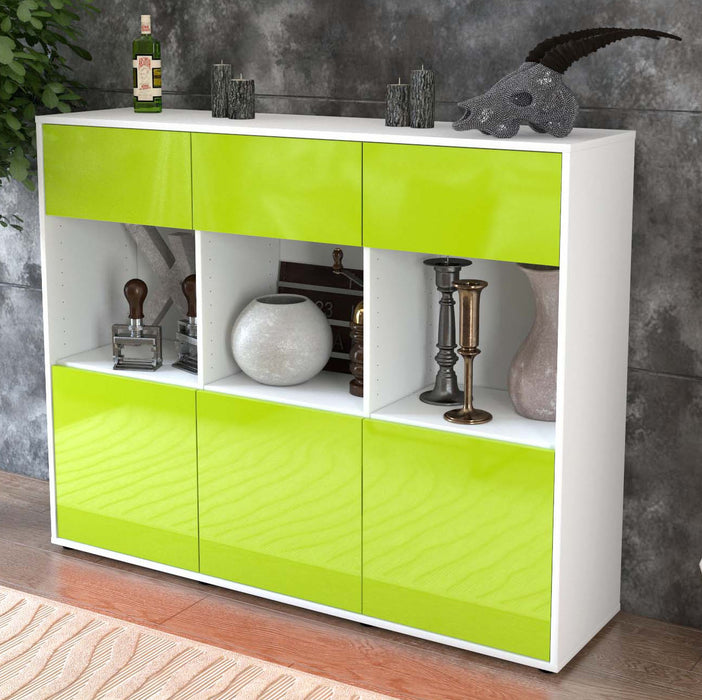 Highboard Tessa, Grün Studio (136x108x35cm) - Dekati GmbH