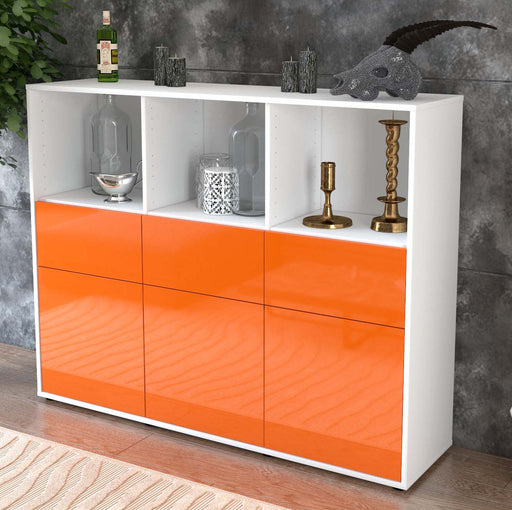 Highboard Theresia, Orange Studio (136x108x35cm) - Dekati GmbH