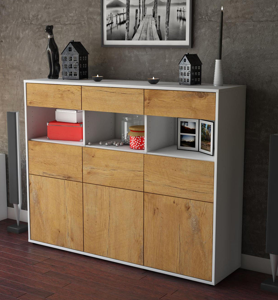 Highboard Tina, Eiche Studio (136x108x35cm) - Dekati GmbH