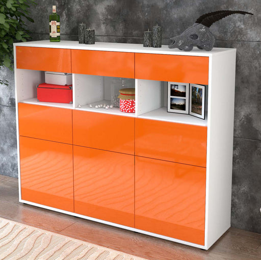 Highboard Tina, Orange Studio (136x108x35cm) - Dekati GmbH