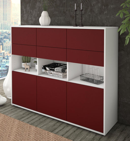 Highboard Tiziana, Bordeaux Studio (136x108x35cm) - Dekati GmbH