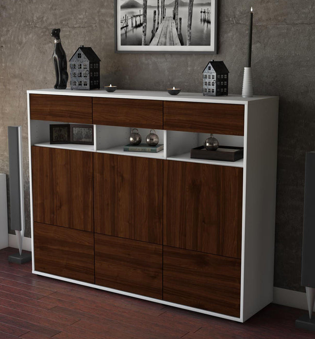 Highboard Tosca, Walnuss Studio (136x108x35cm) - Dekati GmbH