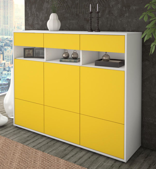 Highboard Tosca, Gelb Studio (136x108x35cm) - Dekati GmbH