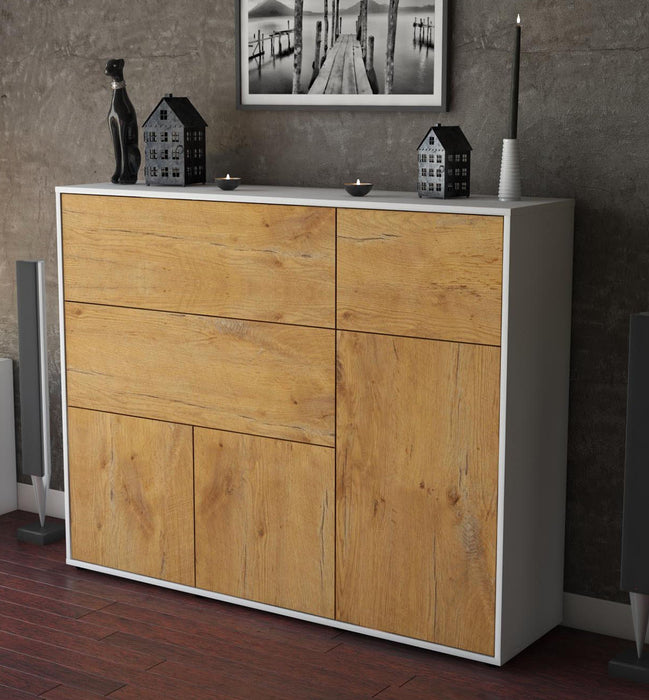 Highboard Valentina, Eiche Studio (136x108x35cm) - Dekati GmbH