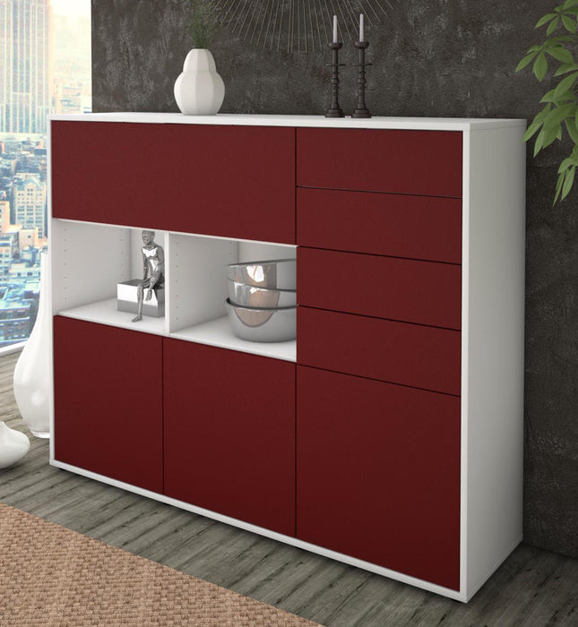 Highboard Vanda, Bordeaux Studio (136x108x35cm) - Dekati GmbH