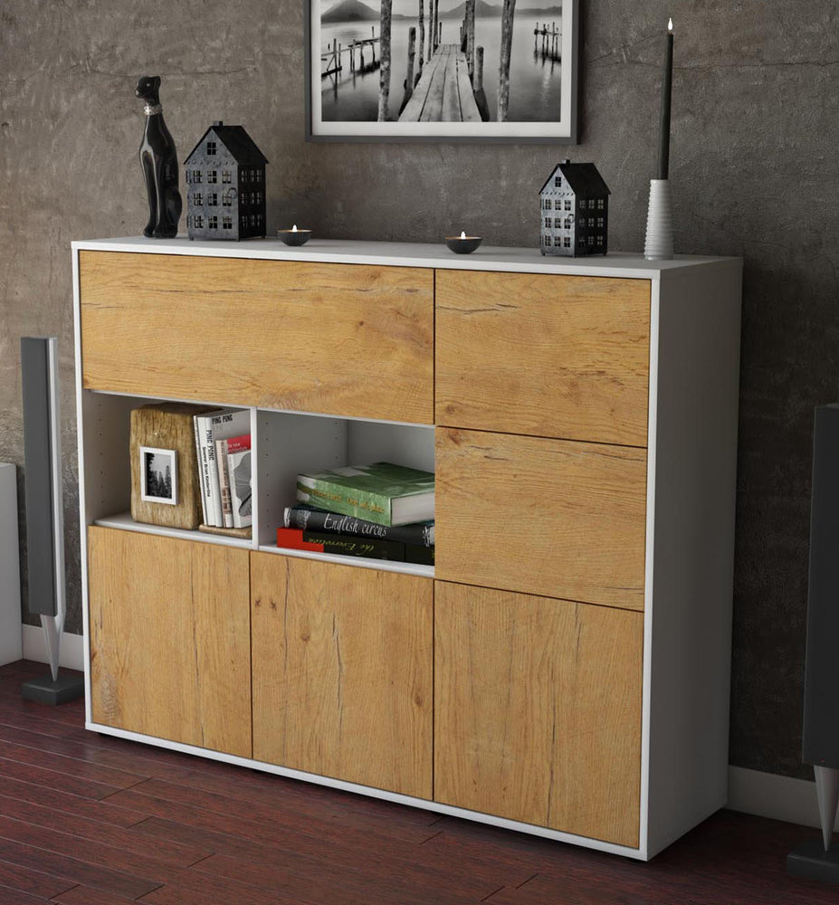 Highboard Velia, Eiche Studio (136x108x35cm) - Dekati GmbH