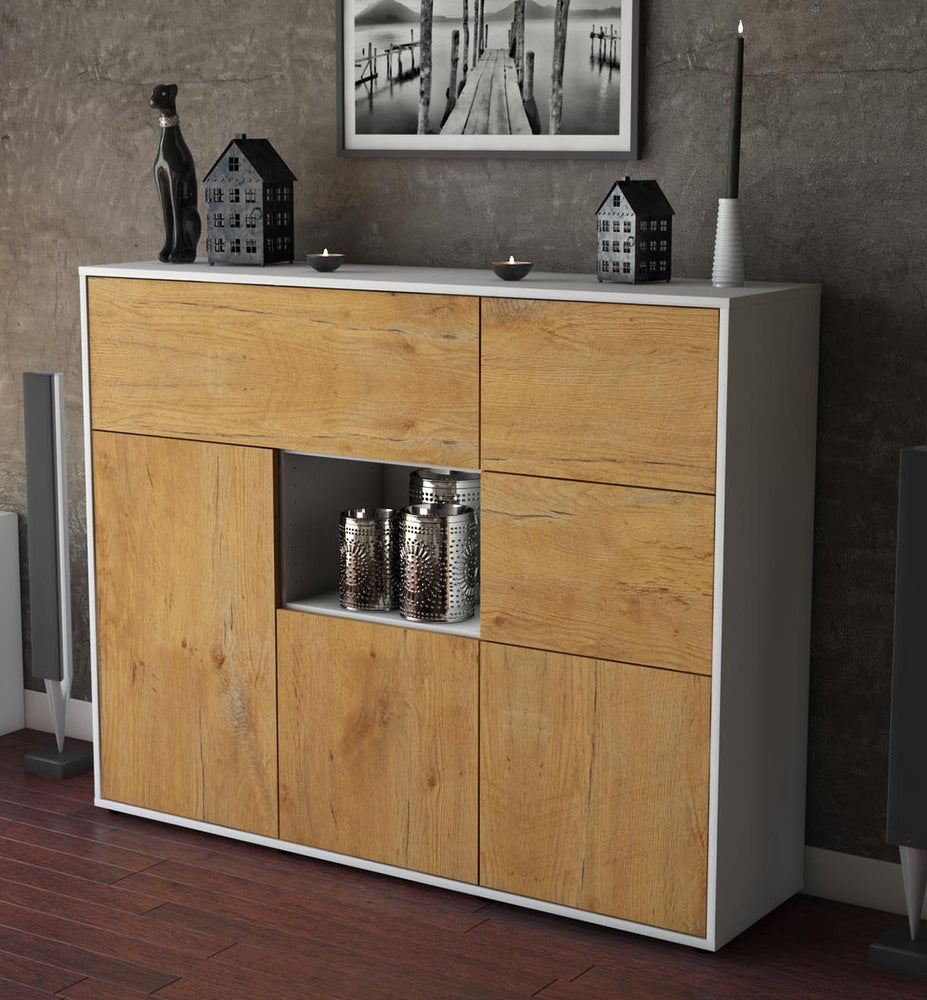 Highboard Verena, Eiche Studio (136x108x35cm) - Dekati GmbH