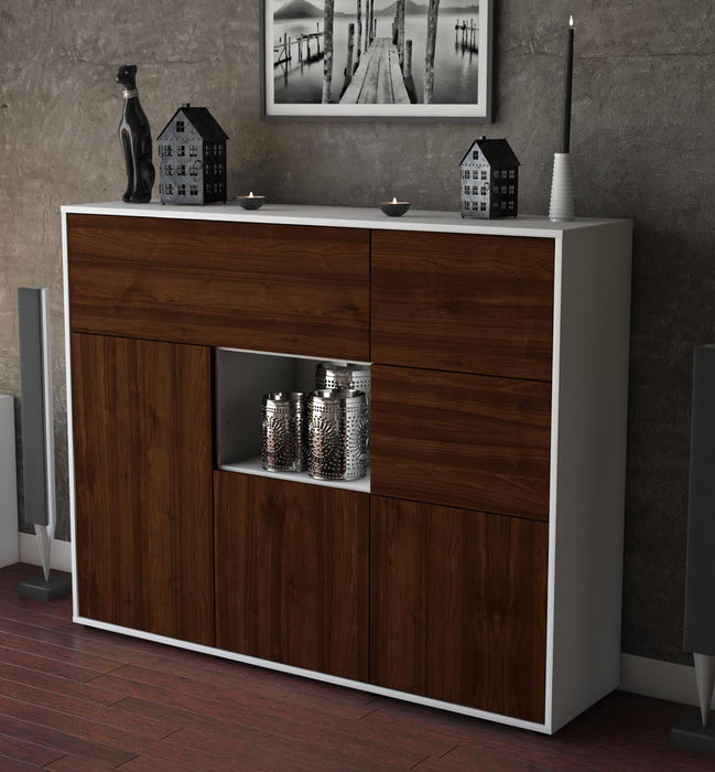 Highboard Verena, Walnuss Studio (136x108x35cm) - Dekati GmbH