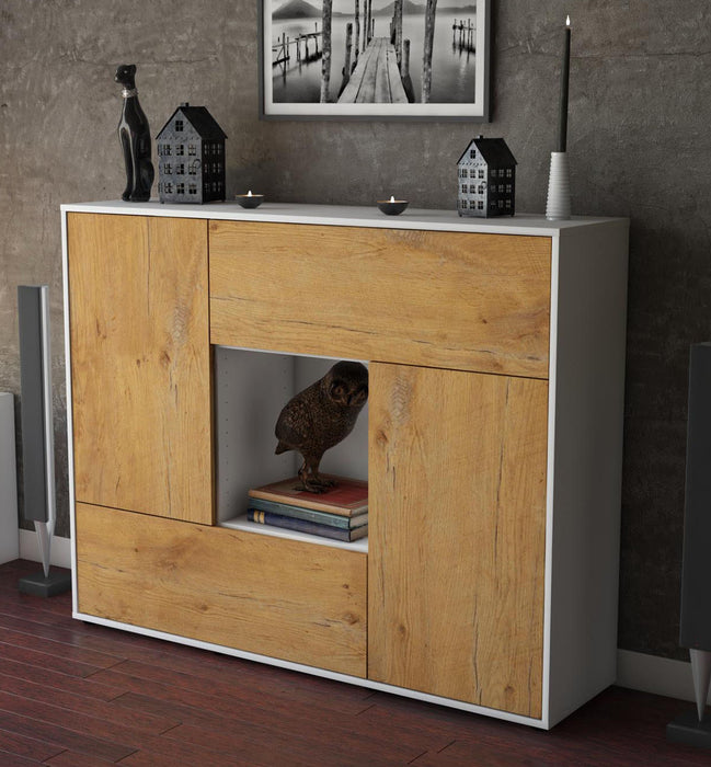 Highboard Vicky, Eiche Studio (136x108x35cm) - Dekati GmbH