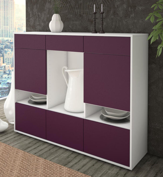 Highboard Viola, Lila Studio (136x108x35cm) - Dekati GmbH