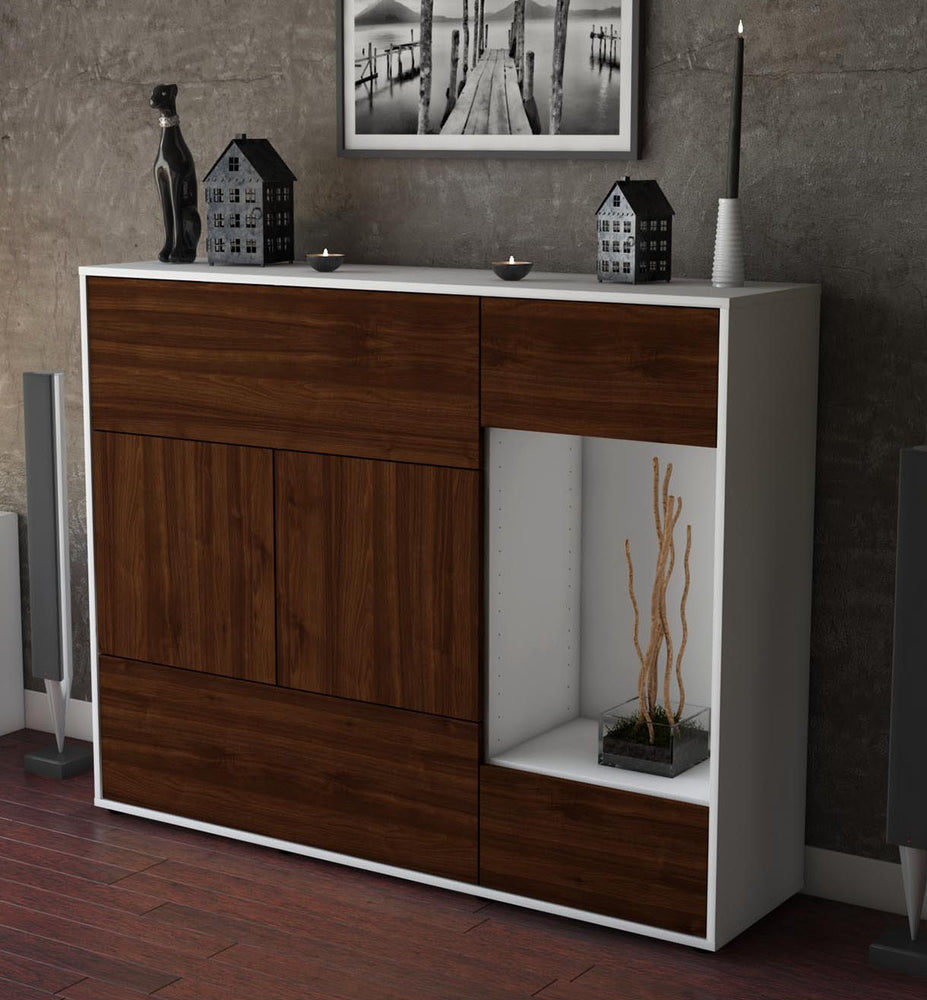 Highboard Violetta, Walnuss Studio (136x108x35cm) - Dekati GmbH