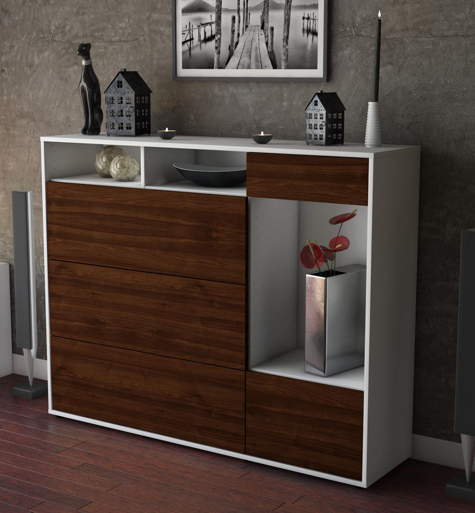 Highboard Viona, Walnuss Studio (136x108x35cm) - Dekati GmbH