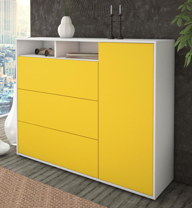 Highboard Vita, Gelb Studio (136x108x35cm) - Dekati GmbH