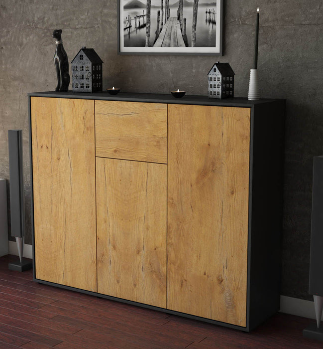 Highboard Lya, Eiche Studio (136x108x35cm) - Dekati GmbH