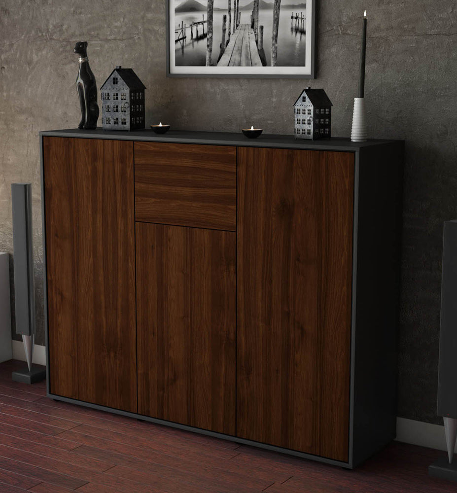 Highboard Lya, Walnuss Studio (136x108x35cm) - Dekati GmbH