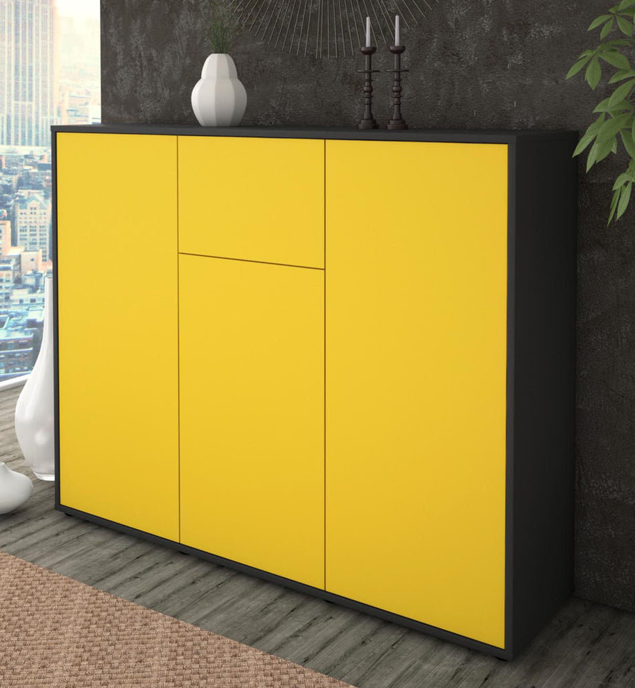 Highboard Lya, Gelb Studio (136x108x35cm) - Dekati GmbH