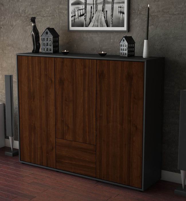 Highboard Maaria, Walnuss Studio (136x108x35cm) - Dekati GmbH