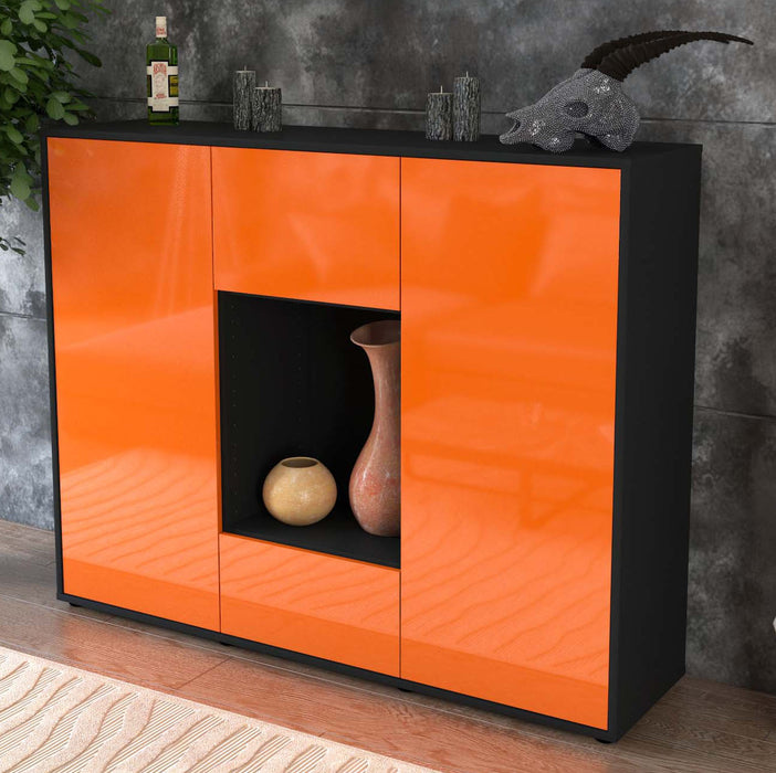 Highboard Manuela, Orange Studio (136x108x35cm) - Dekati GmbH