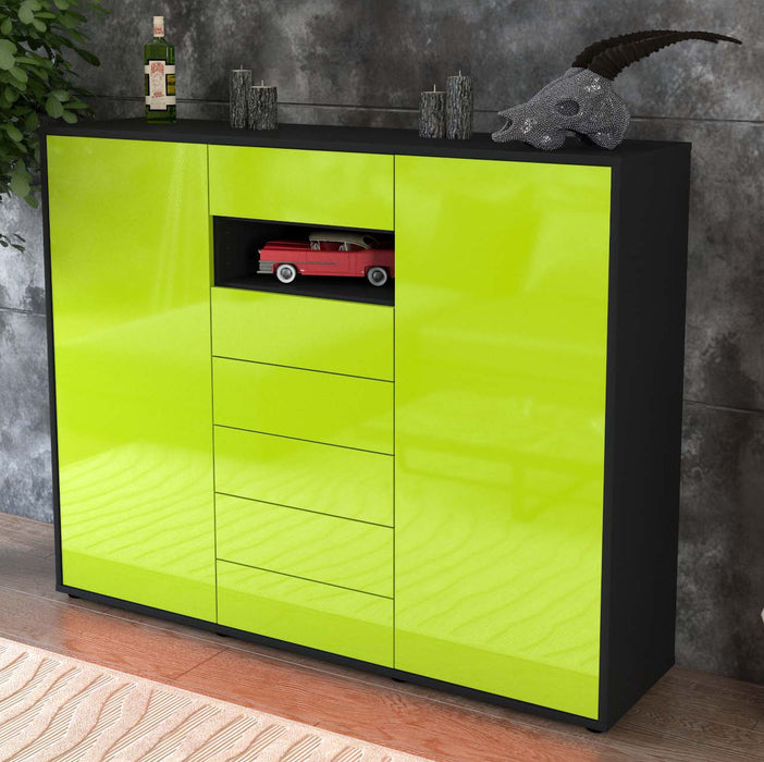 Highboard Maria, Grün Studio (136x108x35cm) - Dekati GmbH