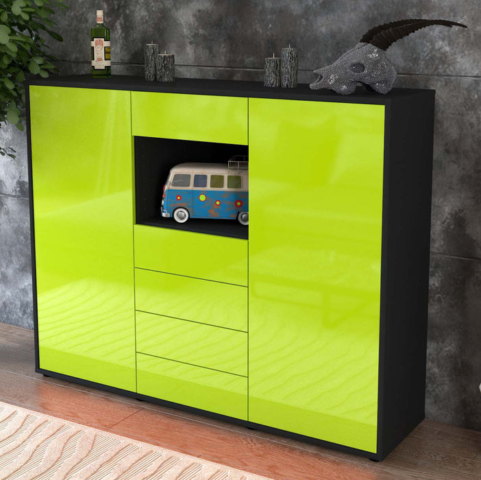 Highboard Marie, Grün Studio (136x108x35cm) - Dekati GmbH