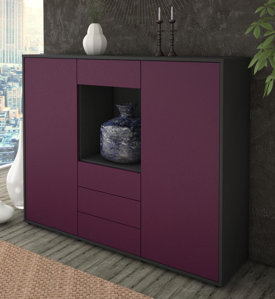 Highboard Mariella, Lila Studio (136x108x35cm) - Dekati GmbH