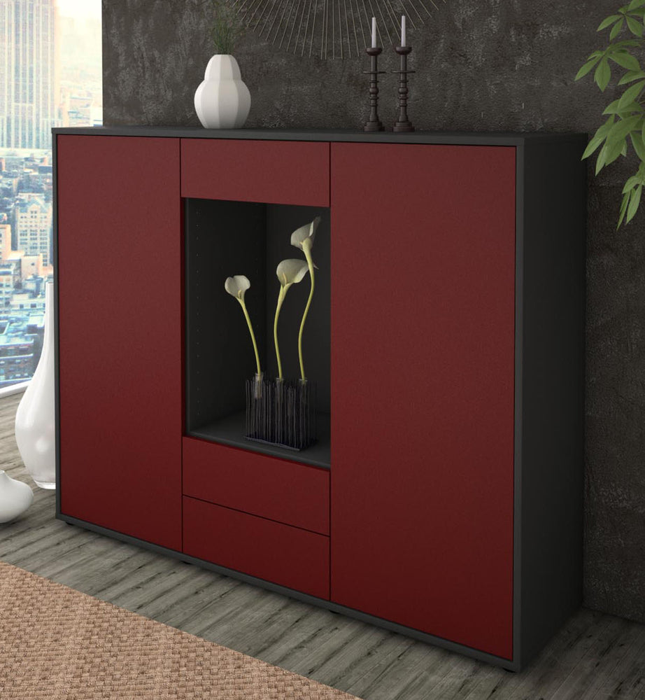 Highboard Marilena, Bordeaux Studio (136x108x35cm) - Dekati GmbH