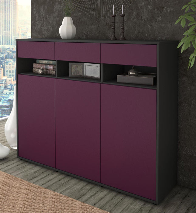 Highboard Marlene, Lila Studio (136x108x35cm) - Dekati GmbH