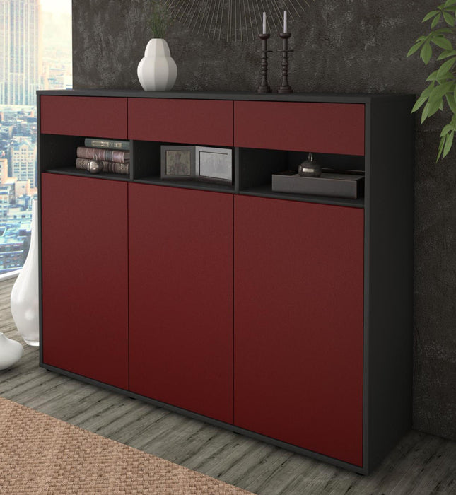 Highboard Marlene, Bordeaux Studio (136x108x35cm) - Dekati GmbH