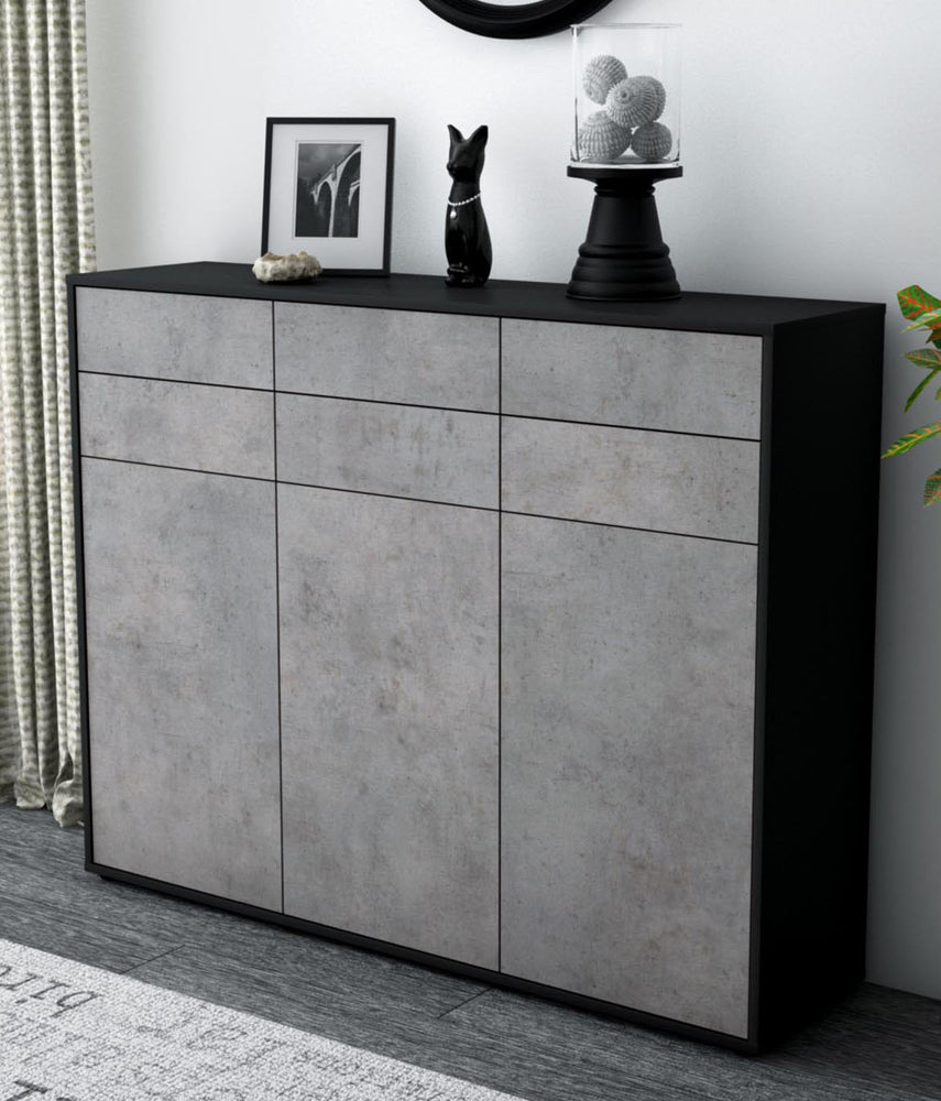 Highboard Martina, Beton Studio (136x108x35cm) - Dekati GmbH