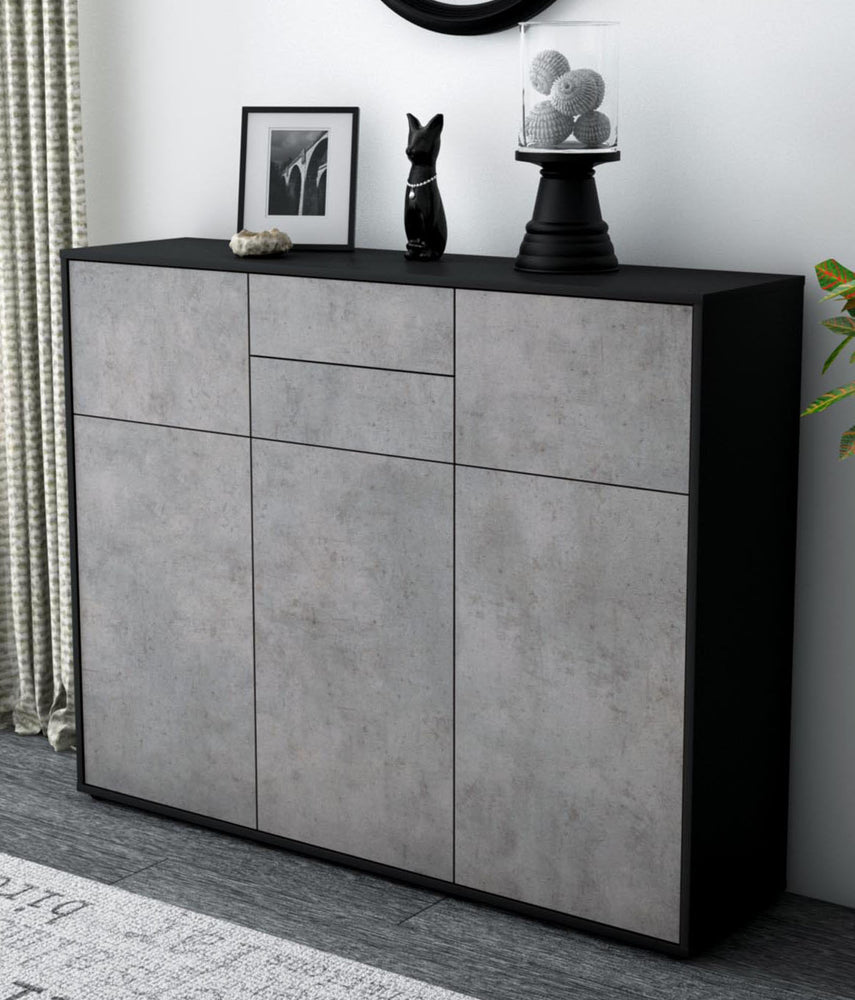 Highboard Matea, Beton Studio (136x108x35cm) - Dekati GmbH