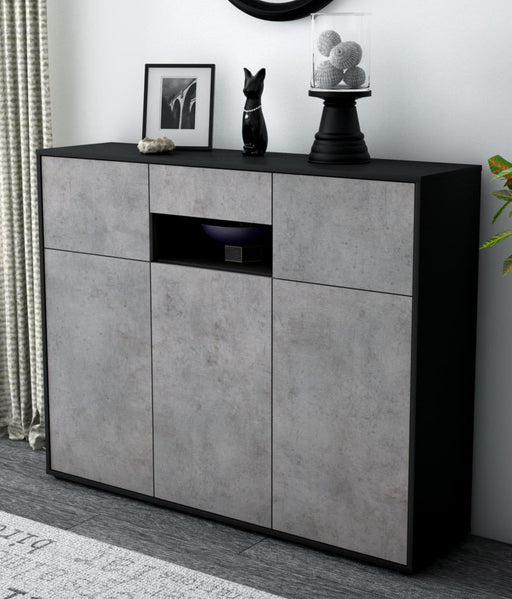 Highboard Matilda, Beton Studio (136x108x35cm) - Dekati GmbH