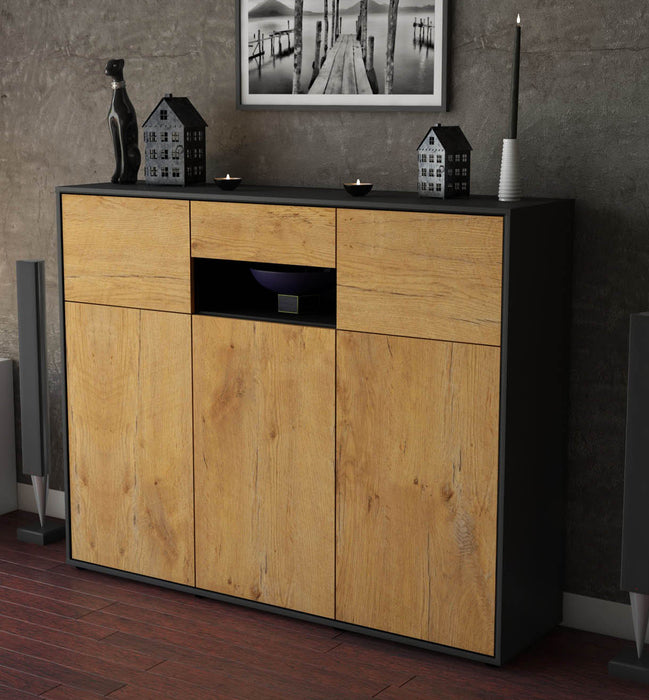 Highboard Matilda, Eiche Studio (136x108x35cm) - Dekati GmbH