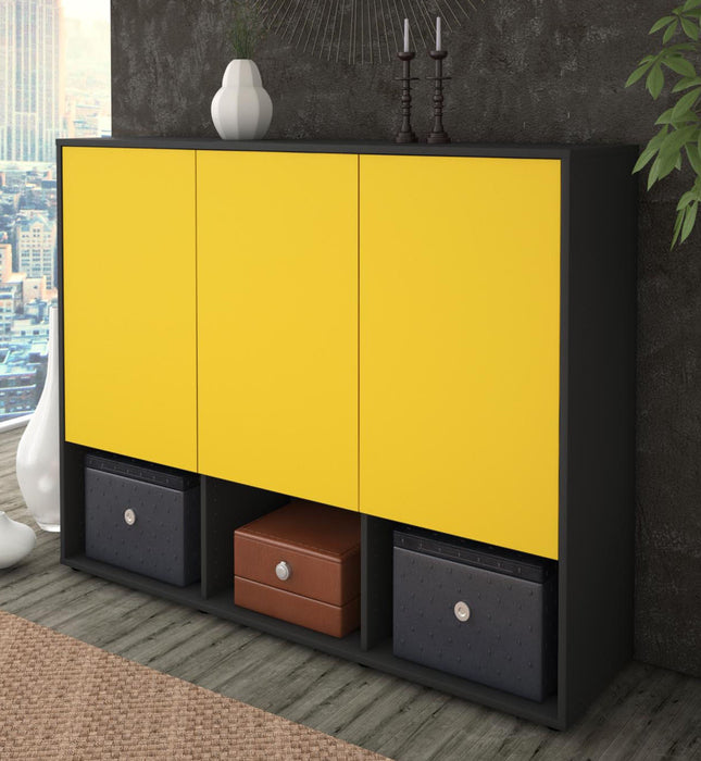 Highboard Mea, Gelb Studio (136x108x35cm) - Dekati GmbH