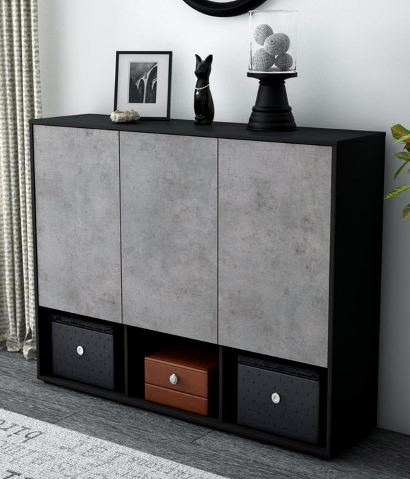 Highboard Melanie, Beton Studio (136x108x35cm) - Dekati GmbH