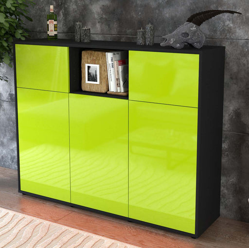 Highboard Melanie, Grün Studio (136x108x35cm) - Dekati GmbH