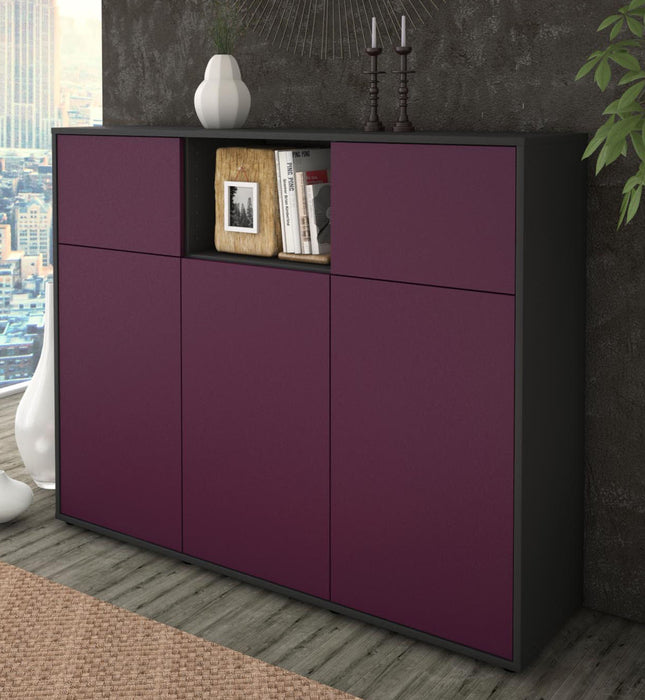 Highboard Melanie, Lila Studio (136x108x35cm) - Dekati GmbH