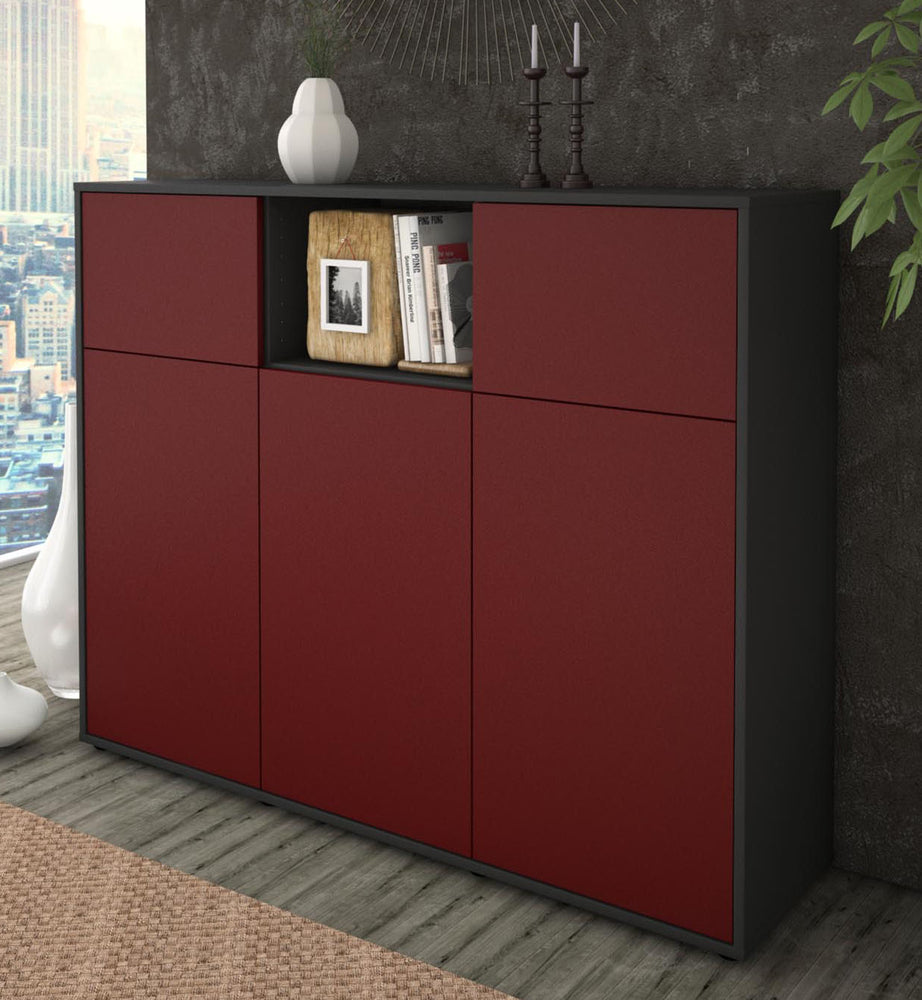 Highboard Melanie, Bordeaux Studio (136x108x35cm) - Dekati GmbH