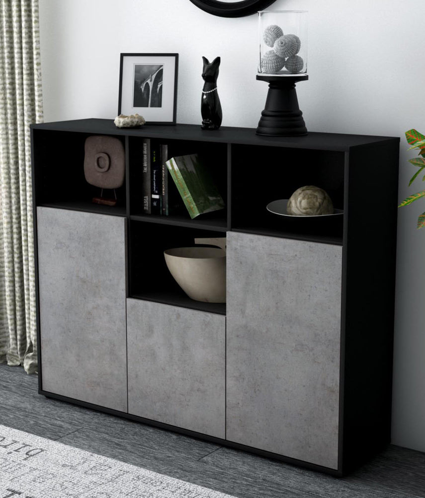 Highboard Mia, Beton Studio (136x108x35cm) - Dekati GmbH