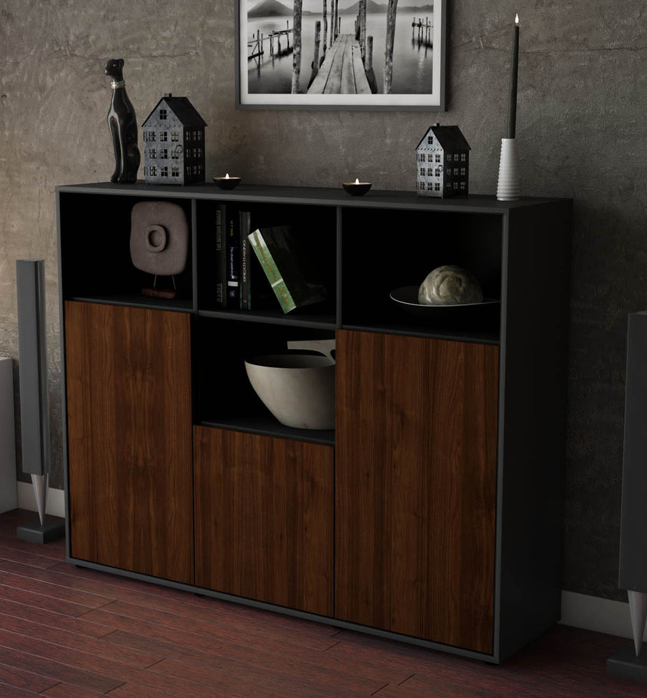 Highboard Mia, Walnuss Studio (136x108x35cm) - Dekati GmbH