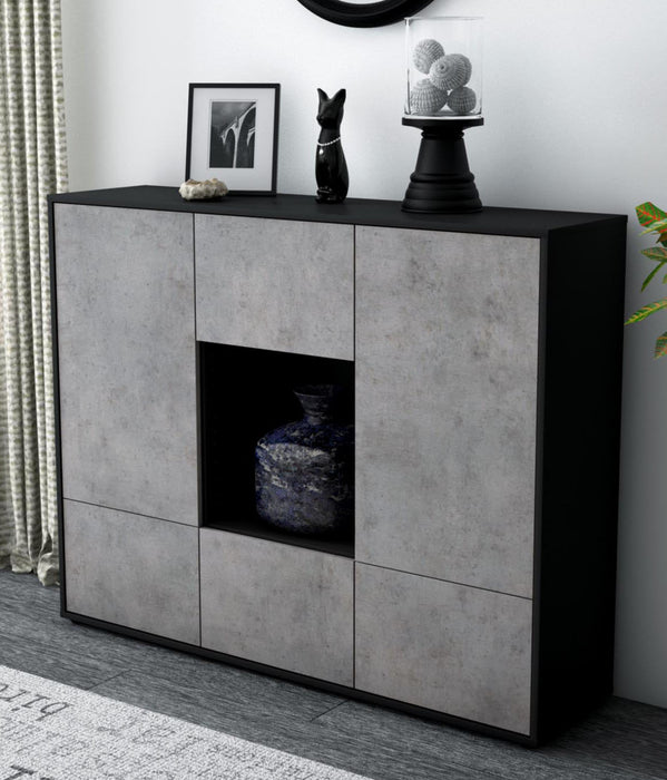 Highboard Mimma, Beton Studio (136x108x35cm) - Dekati GmbH