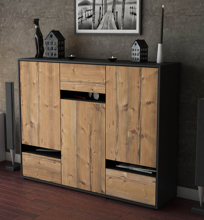 Highboard Mirella, Pinie Studio (136x108x35cm) - Dekati GmbH